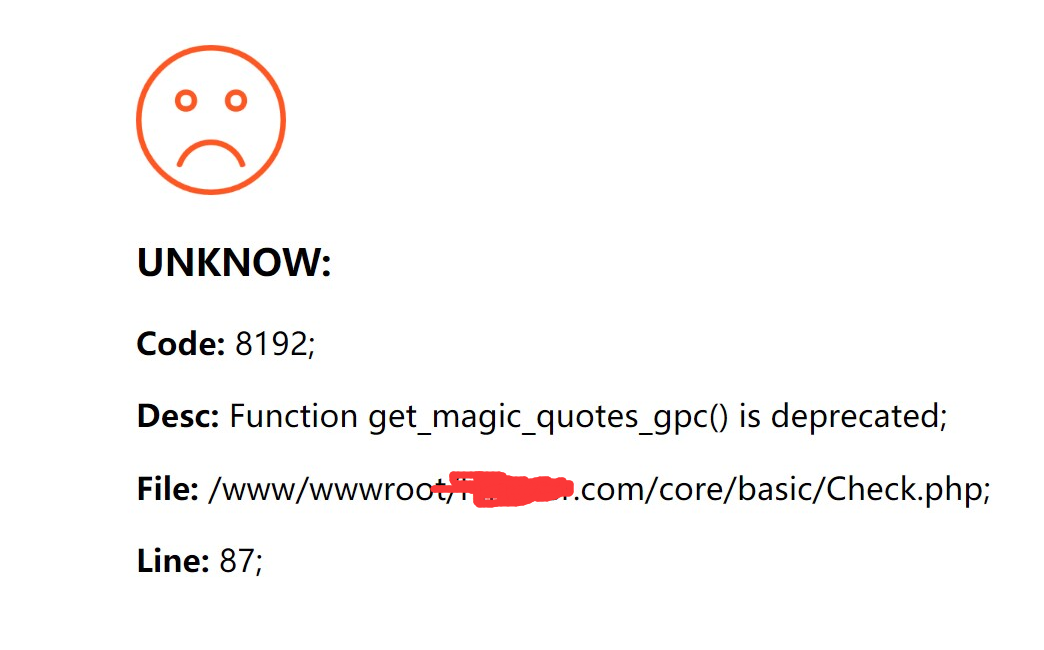 װpbootcms  Desc: Function get_magic_quotes_gpc is depreca